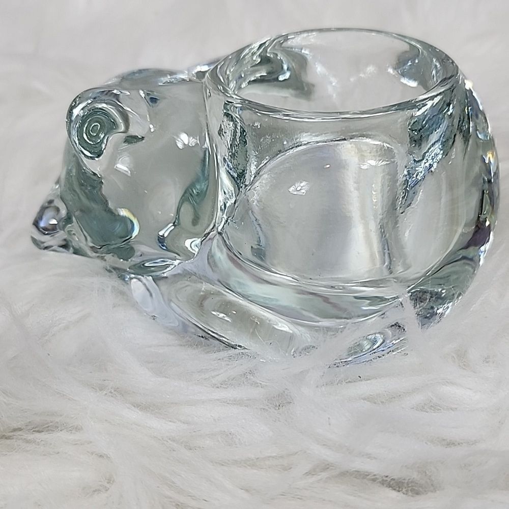 Vintage Indiana Glass Sleepy Kitty